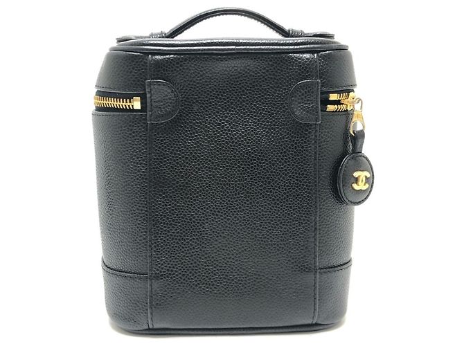 Chanel A01998 CC Coco Mark Vertical Vanity Bag Nero - vista 2