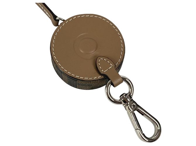 Fendi Zucca FF Logo Leder-Schlüsselanhänger Braun - Ansicht 6