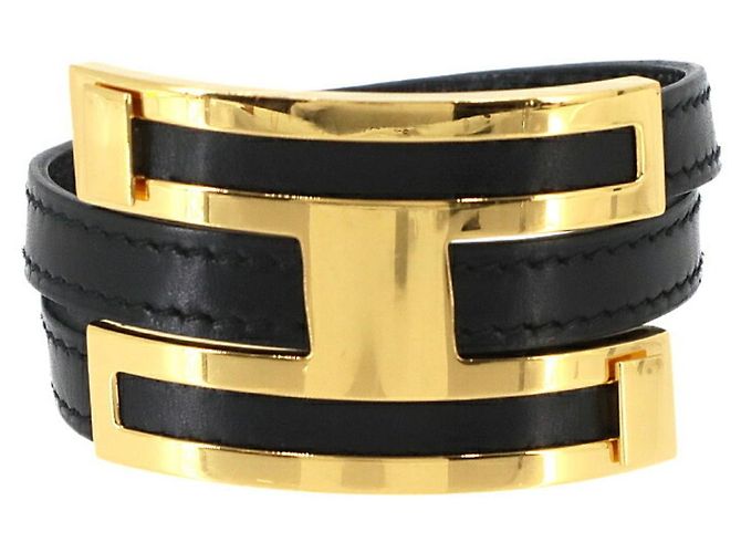 Hermès Bracciale Hermes Pousse Nero D'oro - vista 2