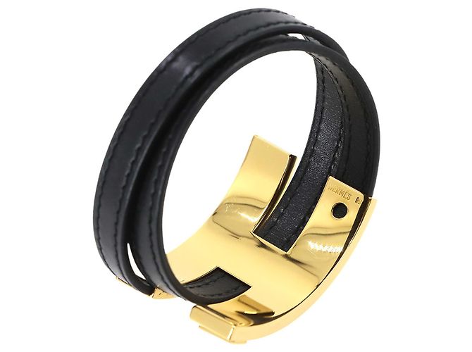 Hermès Bracciale Hermes Pousse Nero D'oro - vista 5