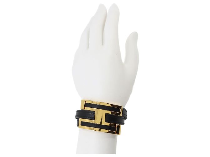 Hermès Bracciale Hermes Pousse Nero D'oro - vista 7