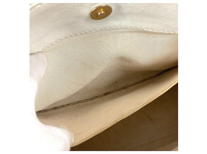 Borsa Chanel Wild Stitch CC Coco Mark Logo Bianco Blu navy - vista 11