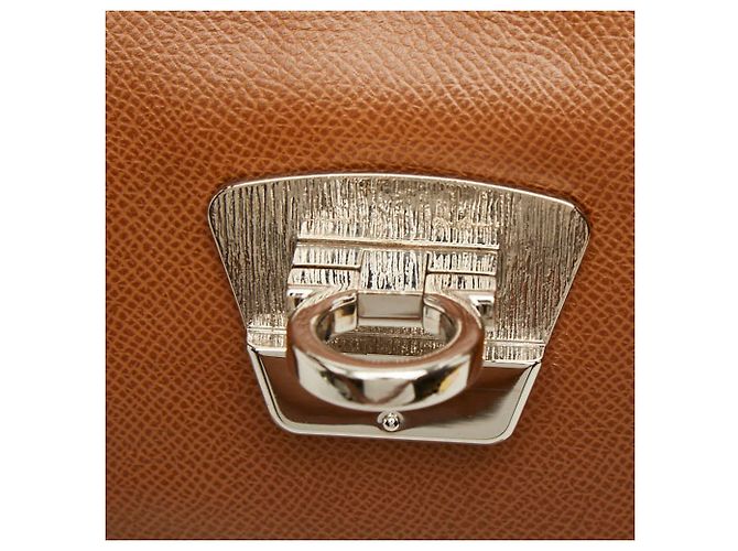 Borsa Tote Salvatore Ferragamo Gancini Marrone - vista 9
