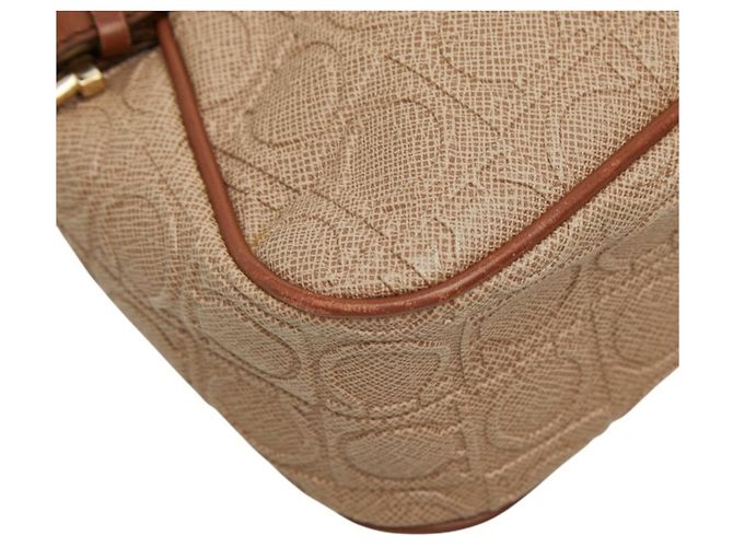 Borsa Salvatore Ferragamo con logo Gancini in rilievo Marrone Beige - vista 5