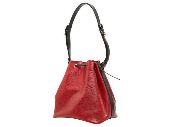 Noe Borsa a tracolla Louis Vuitton Epi Petit Noé Nero Rosso - vista 2