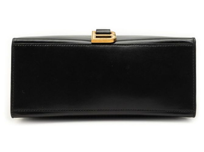 Borsa Balenciaga Hourglass B Logo Nero - vista 3
