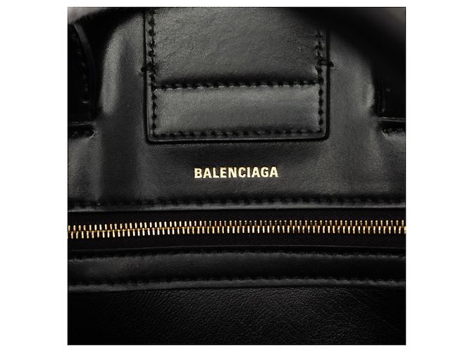 Borsa Balenciaga Hourglass B Logo Nero - vista 5