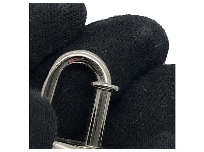 Hermès Charm per borsa Hermes Silver Padlock Pelican Argento - vista 5