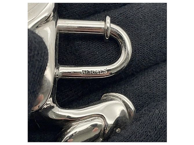Hermès Charm per borsa Hermes Silver Padlock Pelican Argento - vista 9