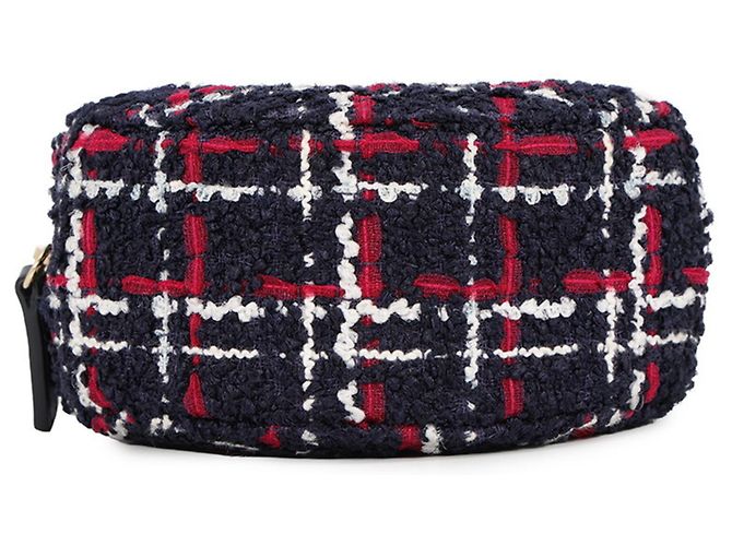 Borsa a tracolla Chanel Matelassé con catena Rosa Bianco Blu navy - vista 3