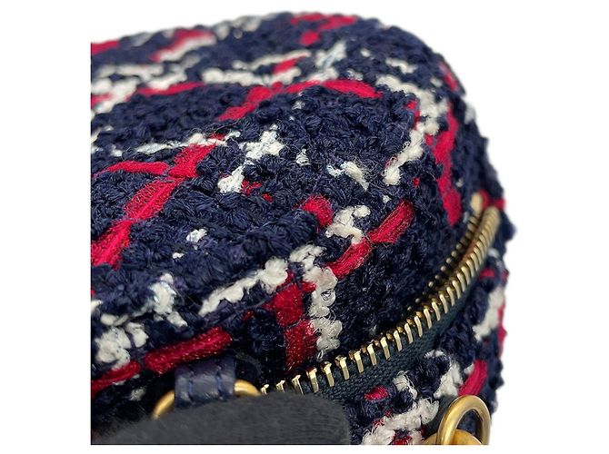 Borsa a tracolla Chanel Matelassé con catena Rosa Bianco Blu navy - vista 6