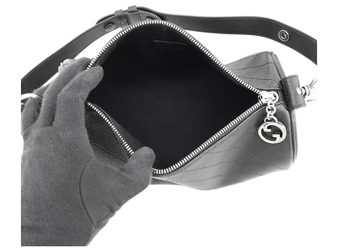 Borsa a tracolla piccola in pelle Gucci Blondie Nero - vista 5