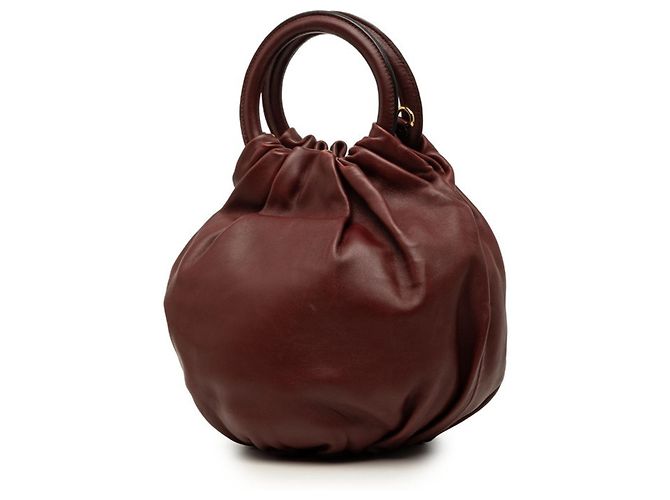 Borsa Loewe Anagram Bounce Rosso Bordò - vista 2