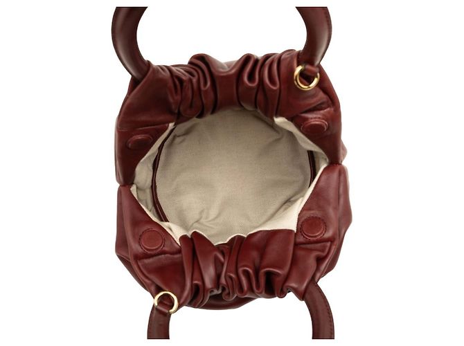 Borsa Loewe Anagram Bounce Rosso Bordò - vista 4
