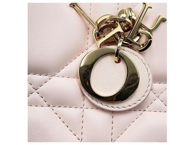 Borsa a mano Christian Dior Macro Cannage Book Tote Mini Rosa - vista 12