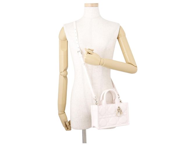Borsa a mano Christian Dior Macro Cannage Book Tote Mini Rosa - vista 4