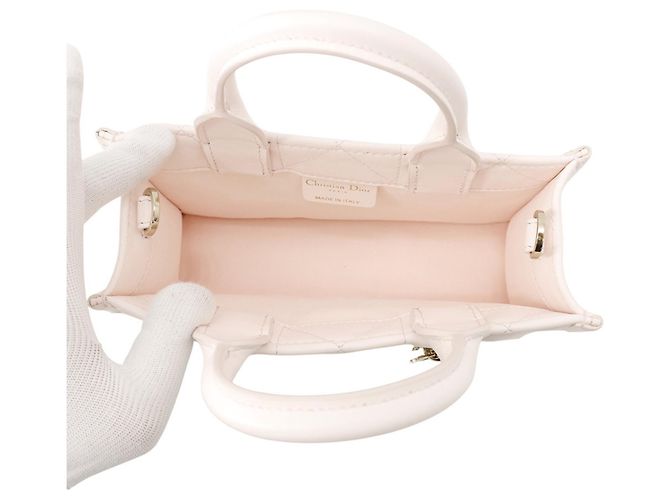Borsa a mano Christian Dior Macro Cannage Book Tote Mini Rosa - vista 6