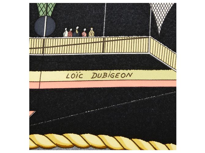 Hermès Foulard Hermes Carre 90 LES FOLIES DU CIEL Nero Multicolore - vista 2