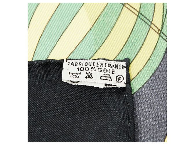 Hermès Foulard Hermes Carre 90 LES FOLIES DU CIEL Nero Multicolore - vista 4