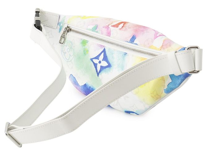 Louis Vuitton Monogram Watercolor Discovery Bumbag PM Bianco Multicolore - vista 2