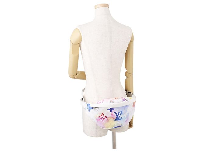 Louis Vuitton Monogram Watercolor Discovery Bumbag PM Bianco Multicolore - vista 4