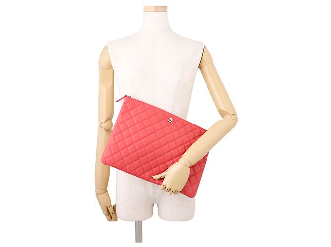 Borsa a pochette Chanel Matelassé Rosa - vista 4