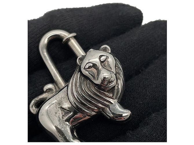 Hermès Hermes Cadena Lion Africa 1997 Metal Charm Argento - vista 5