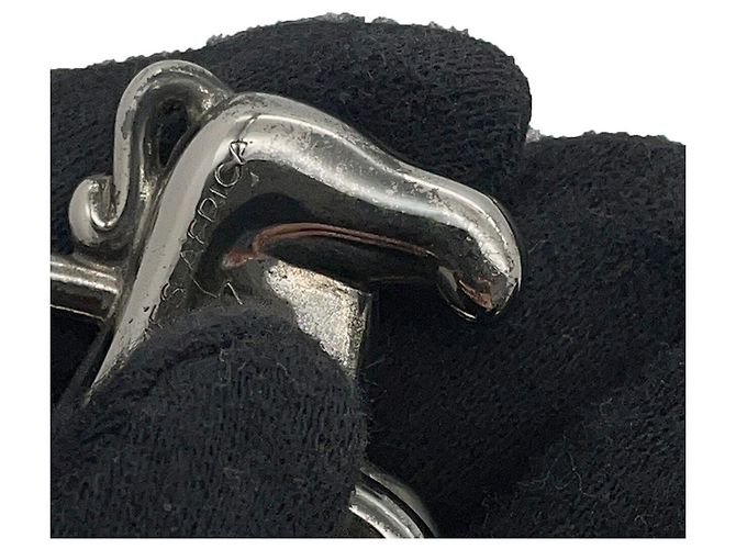 Hermès Hermes Cadena Lion Africa 1997 Metal Charm Argento - vista 7