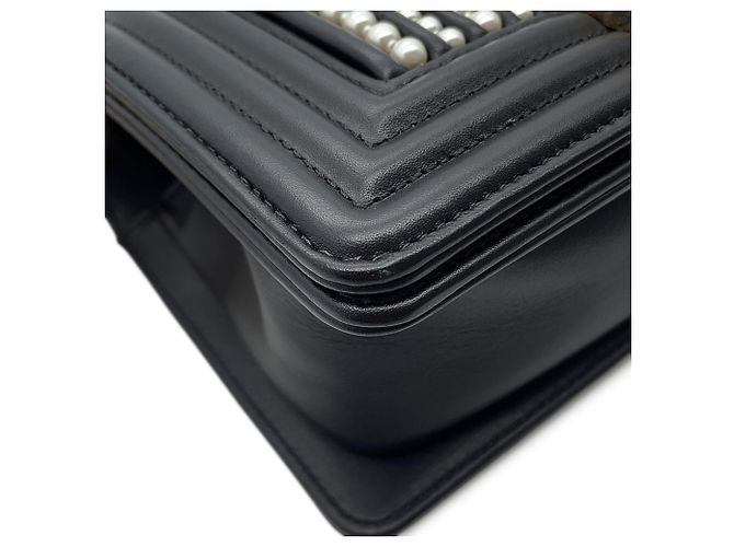 Borsa a tracolla Chanel Black Matelasse Nero - vista 10