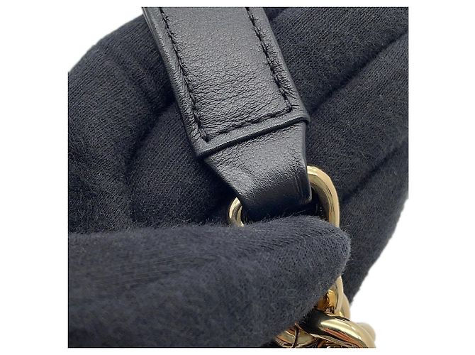 Borsa a tracolla Chanel Black Matelasse Nero - vista 14