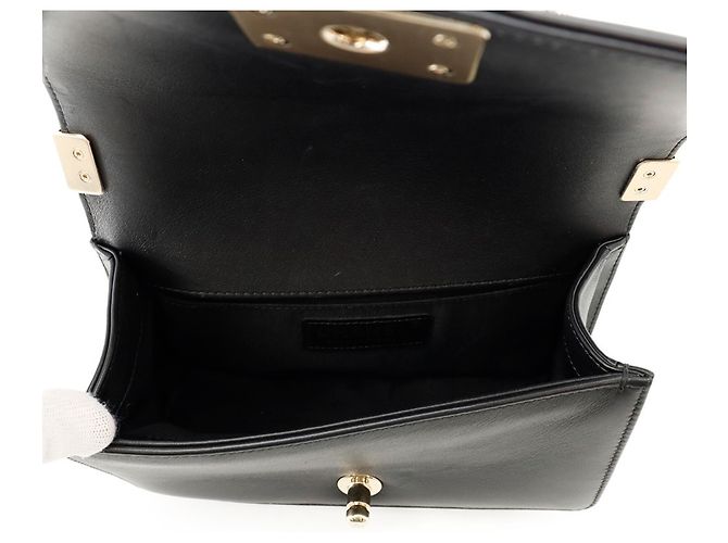 Borsa a tracolla Chanel Black Matelasse Nero - vista 7