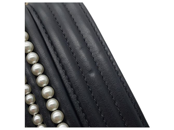 Borsa a tracolla Chanel Black Matelasse Nero - vista 9