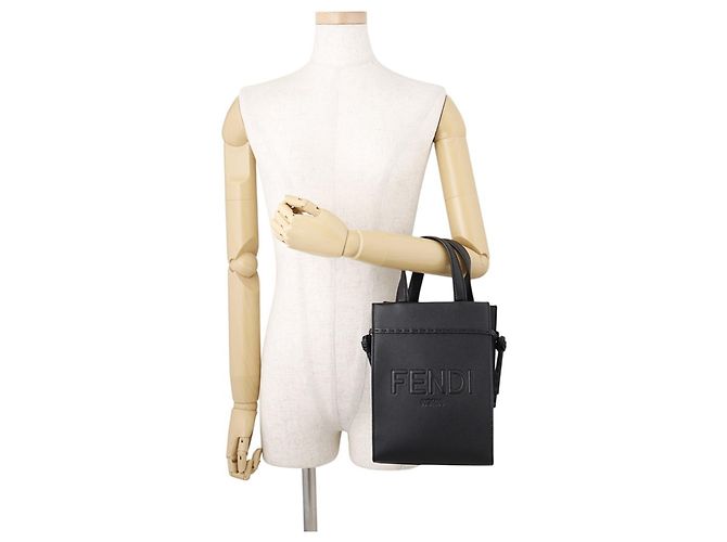 Borsa a mano Fendi Go-to Shopper Small Nero - vista 4