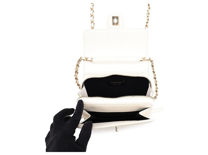 Borsa Chanel Matelassé White Bianco - vista 5