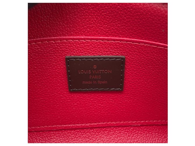 Louis Vuitton Damier Ebene Pochette Rosso - vista 9