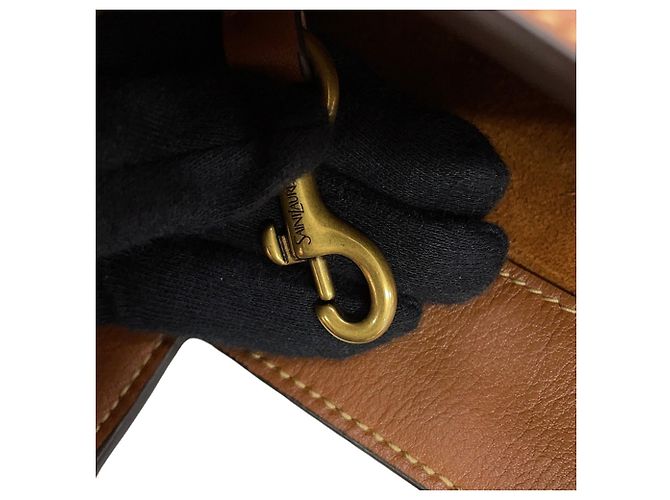 Borsa Tote Yves Saint Laurent Paris Marrone - vista 11