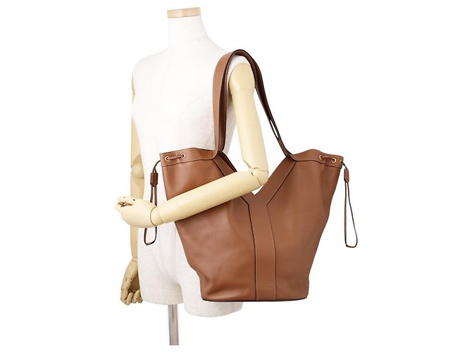 Borsa Tote Yves Saint Laurent Paris Marrone - vista 4