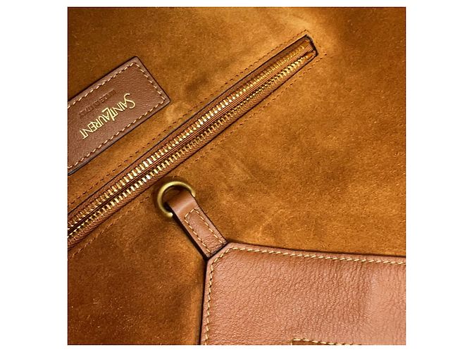 Borsa Tote Yves Saint Laurent Paris Marrone - vista 9