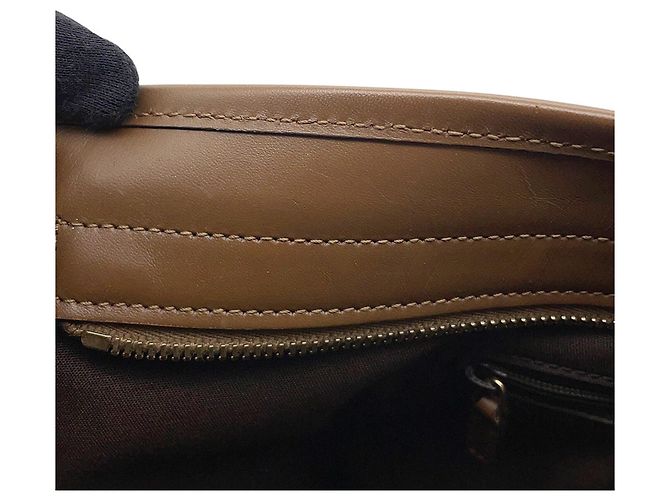 Gucci GG Canvas Leder Tote Bag Braun - Ansicht 11
