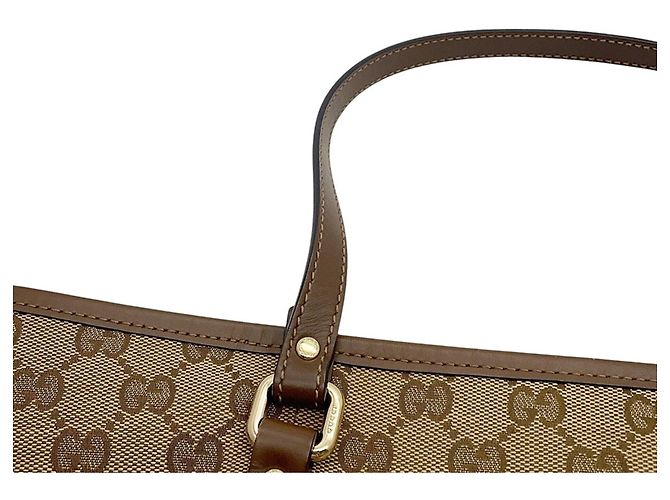 Gucci GG Canvas Leder Tote Bag Braun - Ansicht 14