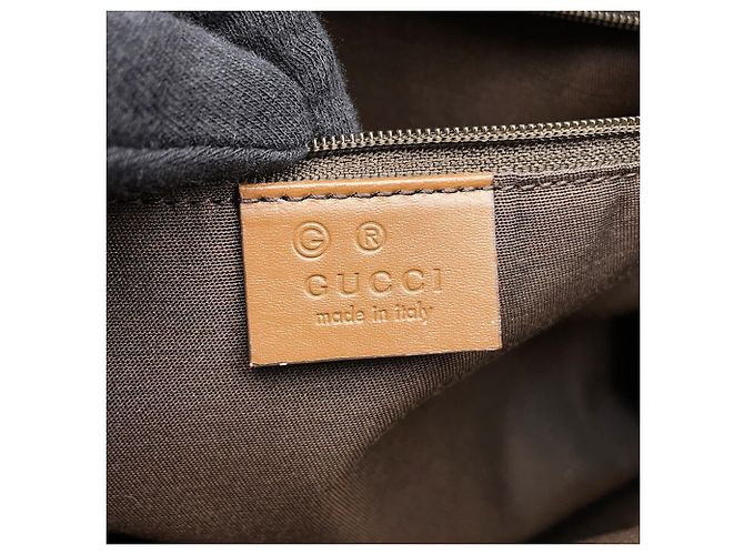 Gucci GG Canvas Leder Tote Bag Braun - Ansicht 15