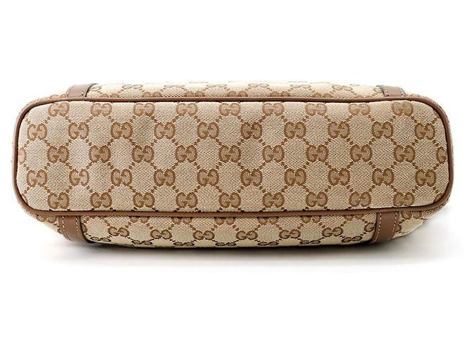 Gucci GG Canvas Leder Tote Bag Braun - Ansicht 3