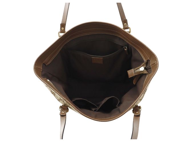 Gucci GG Canvas Leder Tote Bag Braun - Ansicht 5