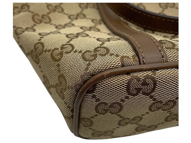 Gucci GG Canvas Leder Tote Bag Braun - Ansicht 7