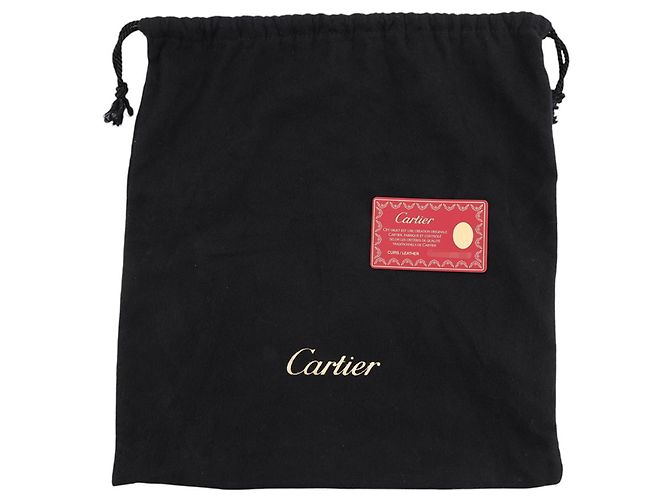 Borsa a tracolla Cartier Cabochon in pelle Bordò - vista 16