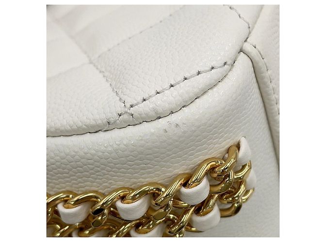 Borsa a tracolla Chanel Matelassé White Bianco - vista 6