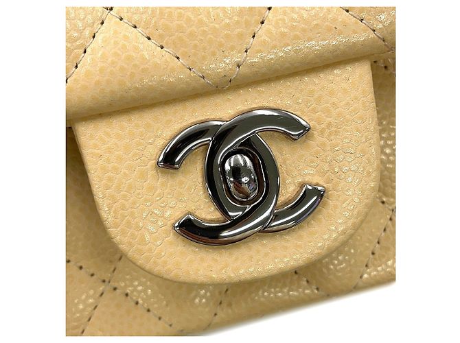 Chanel Matelassé Mini Flap Handbag Beige - view 12