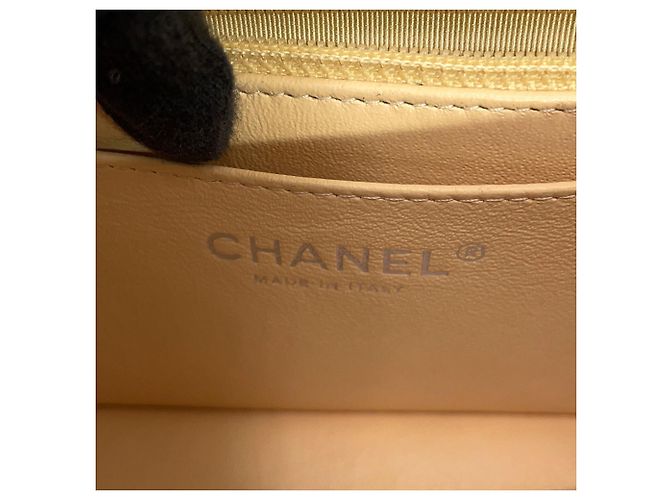 Chanel Matelassé Mini Flap Handbag Beige - view 15