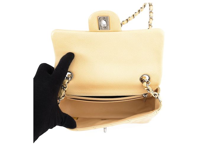 Chanel Matelassé Mini Flap Handbag Beige - view 5