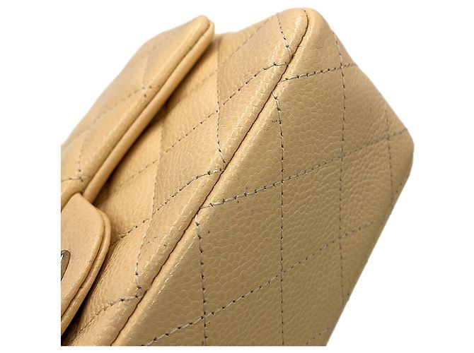 Chanel Matelassé Mini Flap Handbag Beige - view 6